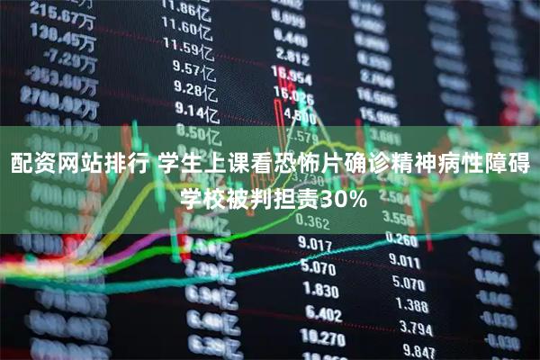 配资网站排行 学生上课看恐怖片确诊精神病性障碍 学校被判担责30%