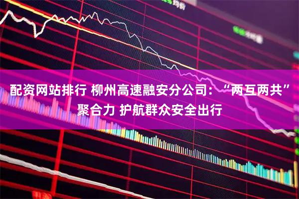 配资网站排行 柳州高速融安分公司：“两互两共”聚合力 护航群众安全出行